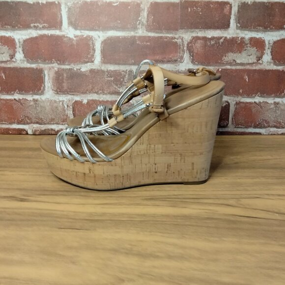 Coach Wedges Womens Size 9.5 Easy On Platform Heeled Sandals Signature C Style - Picture 7 of 8